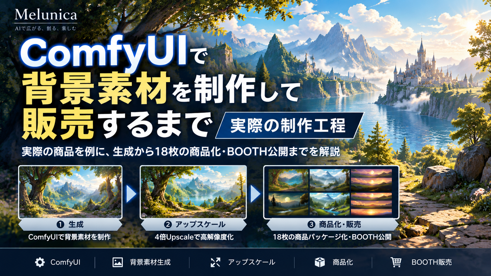 ComfyUIで背景素材を制作して販売するまでの実制作工程